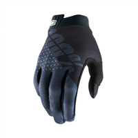 100% ITrack Gloves Black/Charcoal