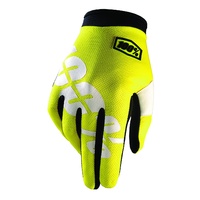 100% iTRACK Gloves Neon Yellow