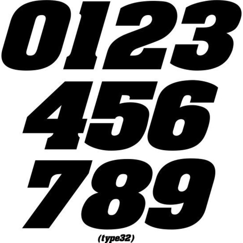 Race Numbers [Colour: Black]