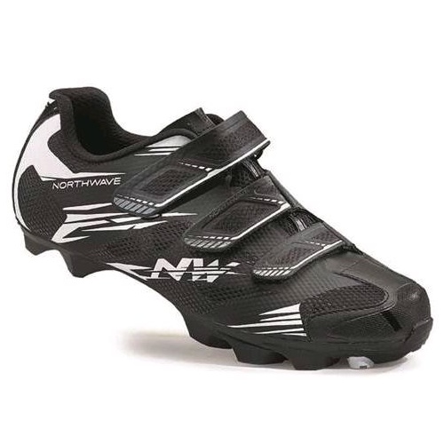 North Wave Scorpious 2  - 3 Strap shoes [Colour: Black/White ] [Size: 37]