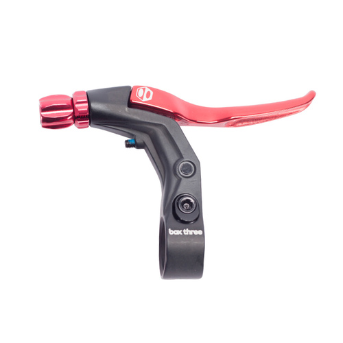Box Three V-Point Brake Levers [Colour: Red] [Size: Short Reach]