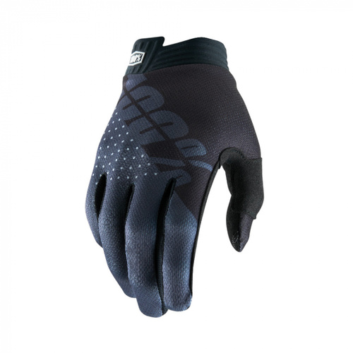 100% ITrack Gloves Black/Charcoal [Size: Small]
